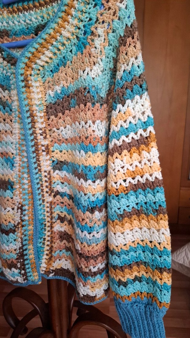 Kadın Çok Renkli Örgü Bohem Hırka - Görsel 2