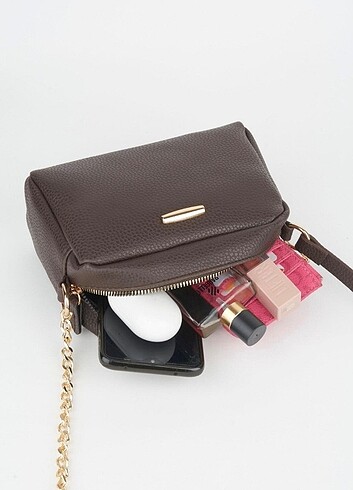 Kahverengi çapraz canta - Görsel 3