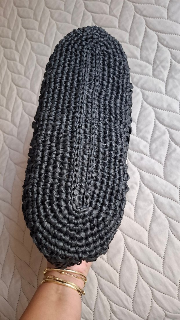 mango siyah Örgü Kadın Çanta - Görsel 4