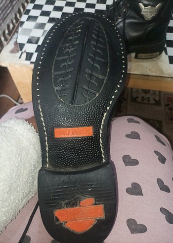 Siyah Deri Harley Davidson Erkek Bot - Görsel 4