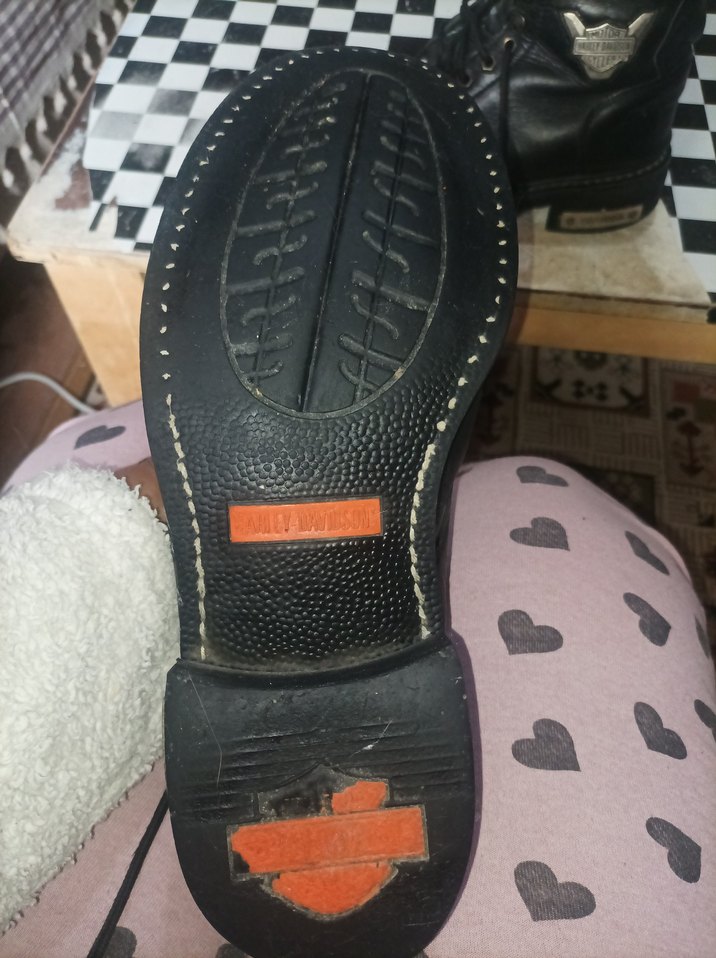 Siyah Deri Harley Davidson Erkek Bot - Görsel 4