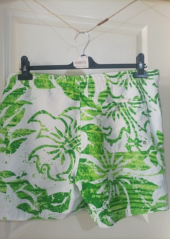 Yeşil Batik Desenli Erkek Plaj Şortu - Görsel 2