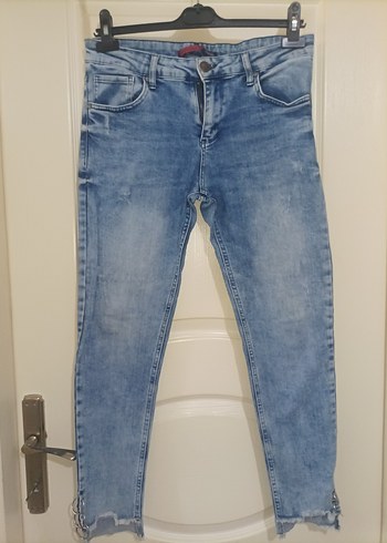 Kadın Mavi Denim Dar Paça Jean