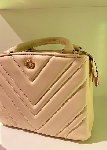 Bej Deri Kadın Çanta - Görsel 2