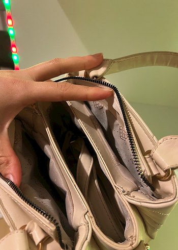 Bej Deri Kadın Çanta - Görsel 4