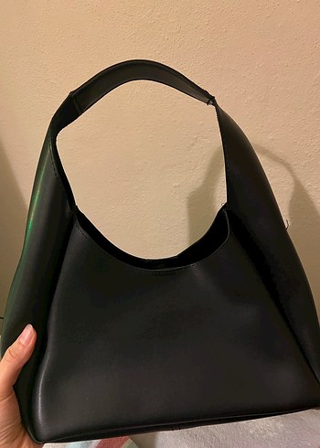 Siyah Deri Kadın Çanta - Görsel 5