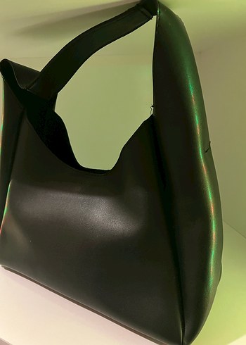 Siyah Deri Kadın Çanta - Görsel 3