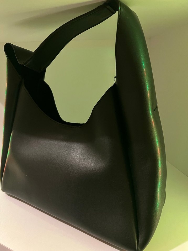 Siyah Deri Kadın Çanta - Görsel 3