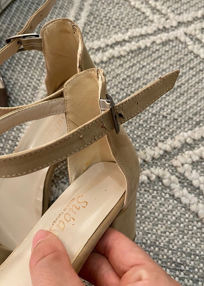 Kısa kalın topuk ayakkabı - Görsel 5