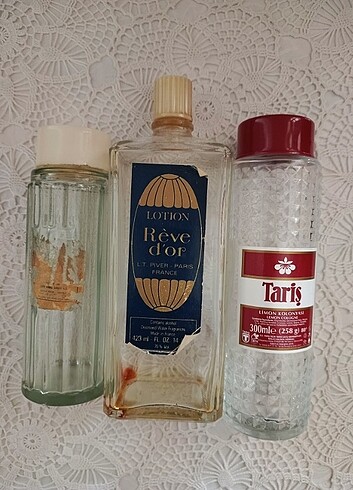 Diğer Vintage Paris LTP, Pereja ve Tariş Kolonya Şişeleri