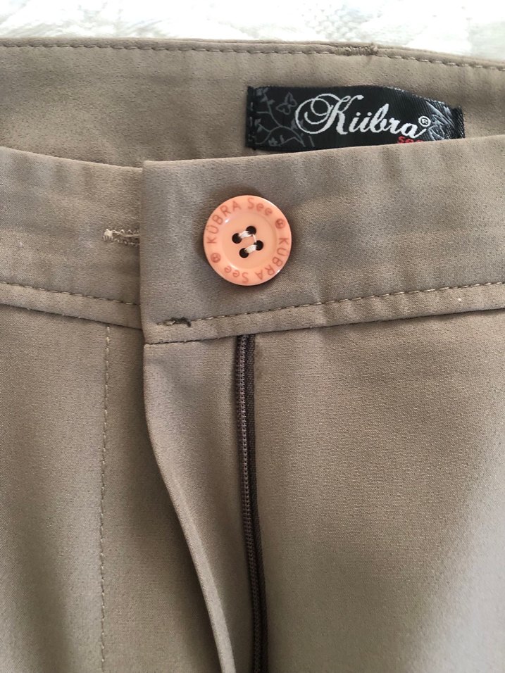 Bej Kadın Kumaş Pantolon Regular Fit - Görsel 3