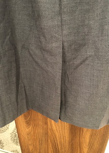 Gri Keten Uzun Salaş Etek - Görsel 5