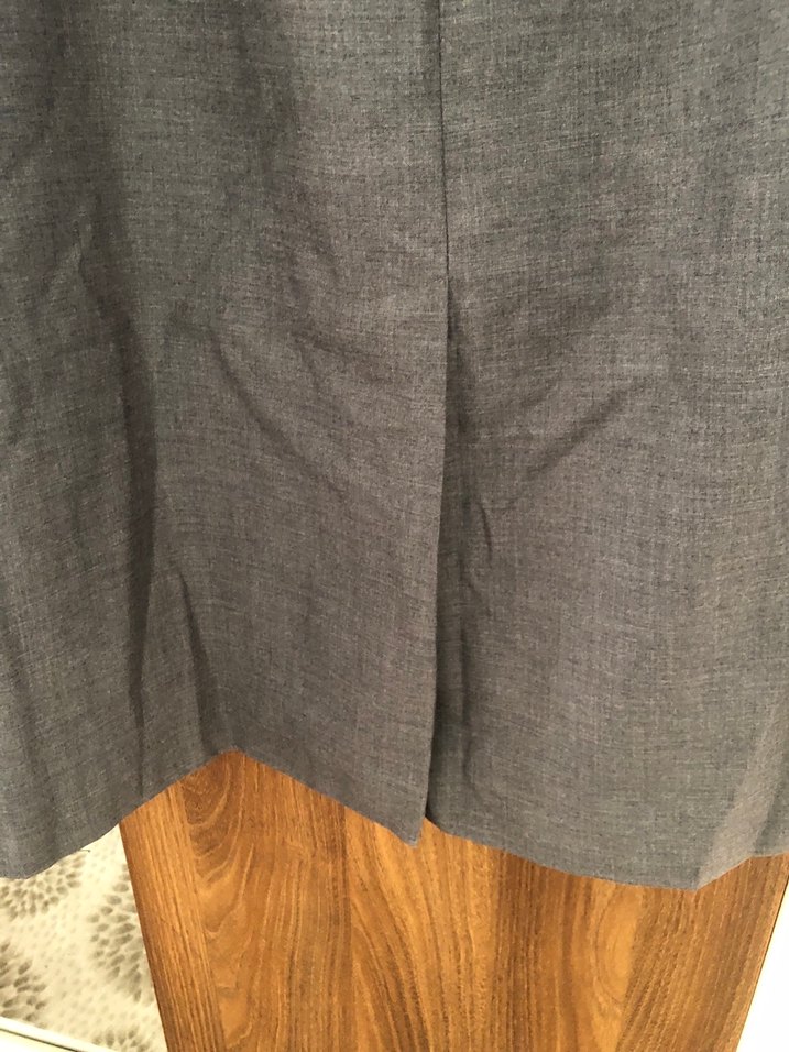 Gri Keten Uzun Salaş Etek - Görsel 5