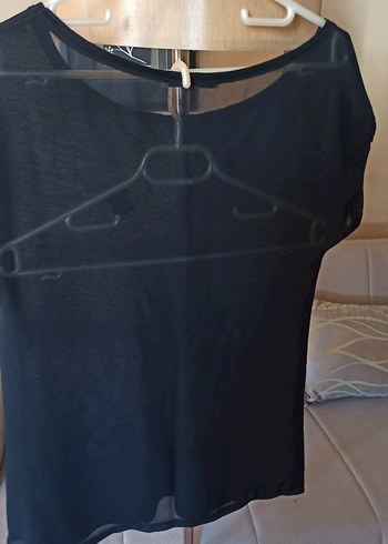 Zincir Detaylı Baskılı Siyah Punk Tişört - Görsel 7