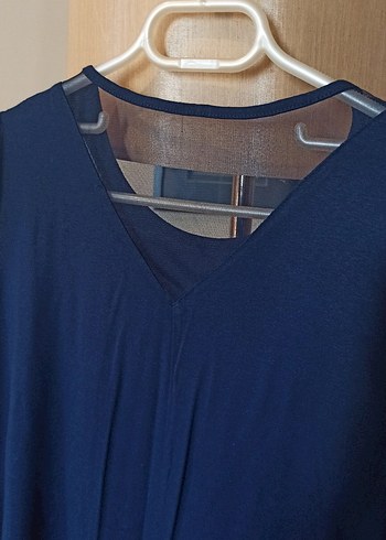 Koyu Mavi yani lacivert Salaş  Kadın Bluz - Görsel 6