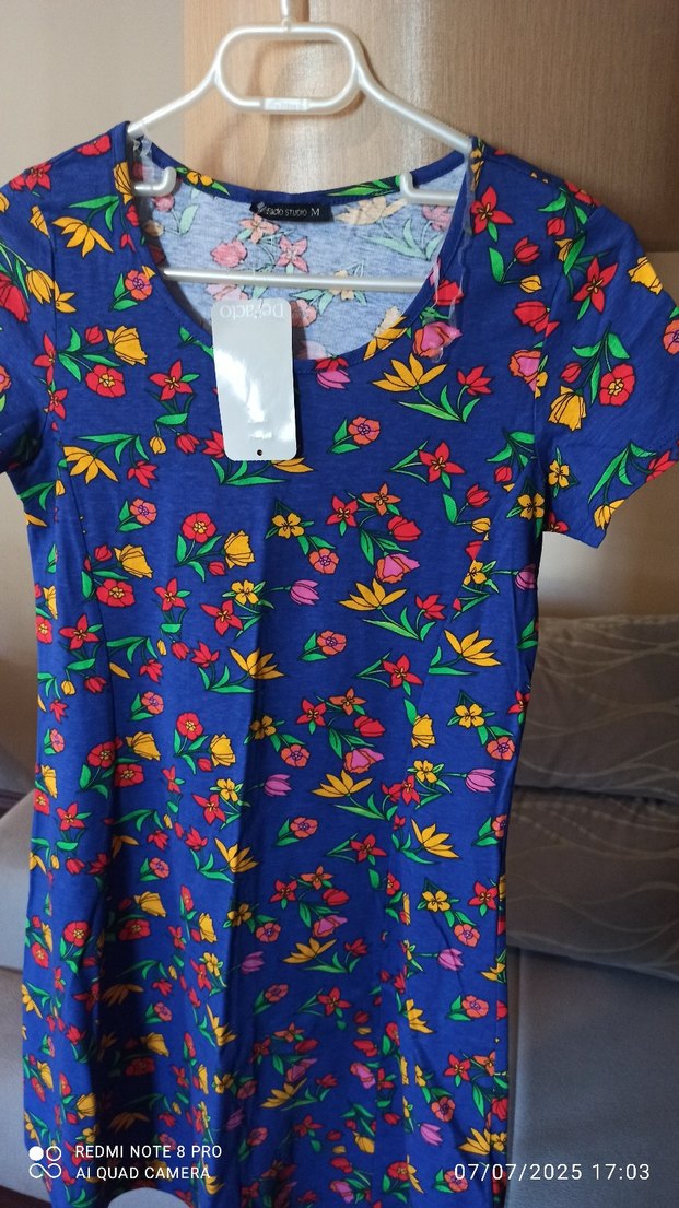 Cıvıl cıvıl Çiçek Desenli Bohem Renkli yazlık Elbise - Görsel 4