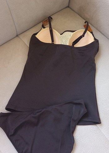 sunset marka kahverengi tankini takım - Görsel 7