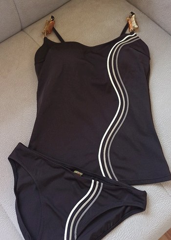 sunset marka kahverengi tankini takım - Görsel 8