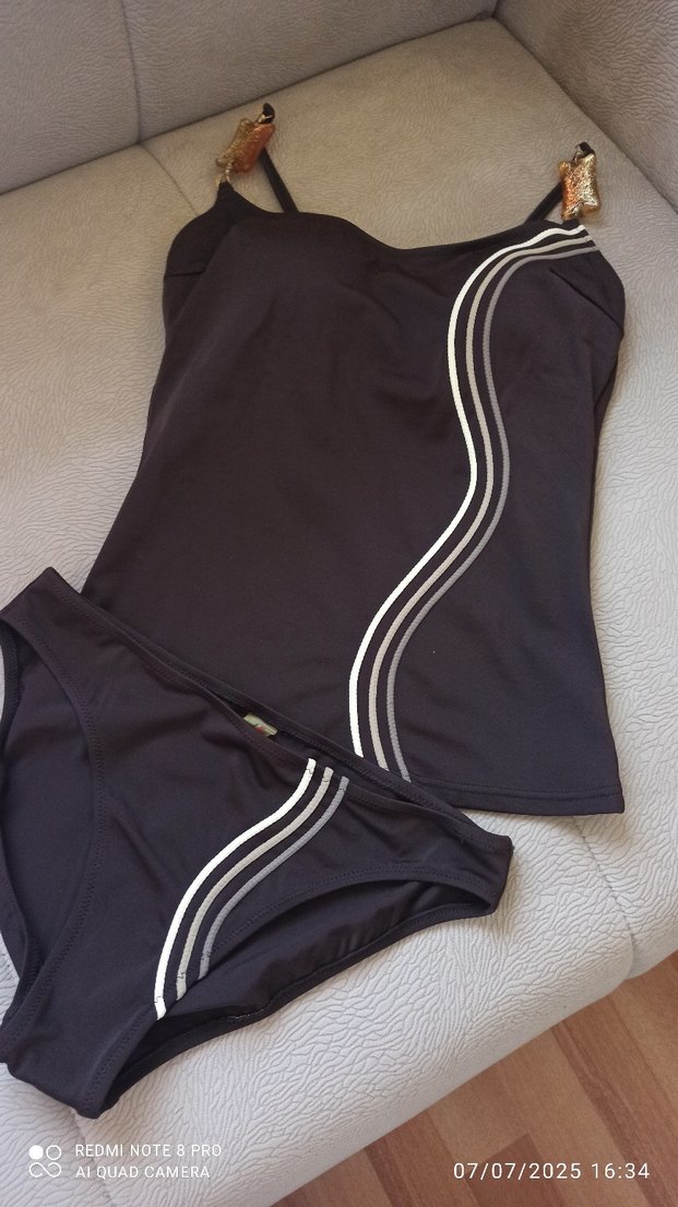 sunset marka kahverengi tankini takım - Görsel 2