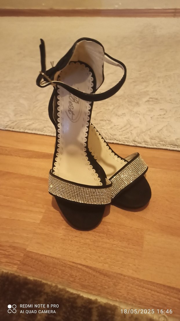 Diger Siyah Parlak Topuklu Kadın Ayakkabı - Görsel 5