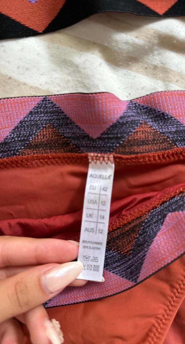 Bordo Bohem Tarzı Kemerli Kadın Bikini - Görsel 3