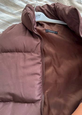 Kadın Kahverengi Fermuarlı Yelek - Görsel 2