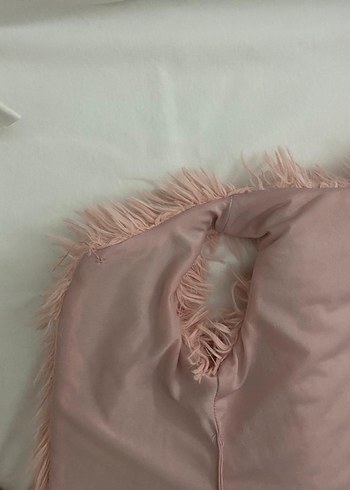 Kız Çocuk Pembe Kürklü Bohem Yelek - Görsel 2