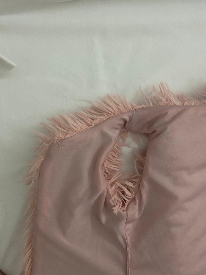 Kız Çocuk Pembe Kürklü Bohem Yelek - Görsel 2