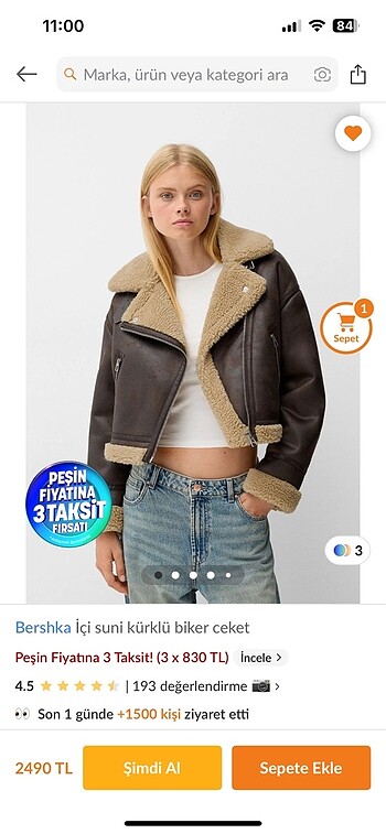 BERSHKA ceket