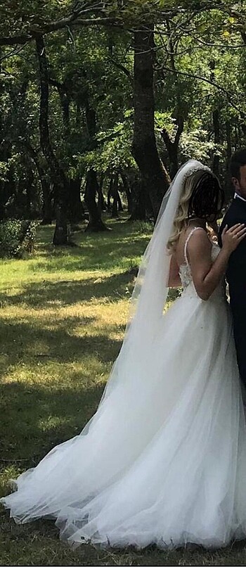 38 Beden beyaz Renk Gelinlik