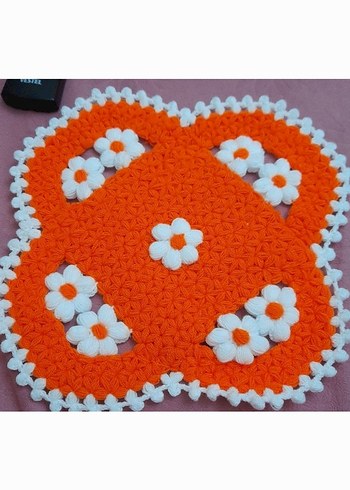 Pembe Beyaz Örgü Banyo Süngeri - Görsel 7