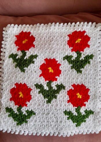 Pembe Beyaz Örgü Banyo Süngeri - Görsel 5