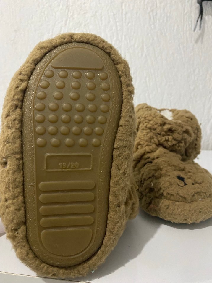 Kız Çocuk Kahverengi Kürklü Sıcak Panduf - Görsel 3