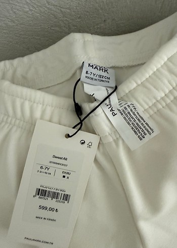 Beyaz çocuk Eşofman Altı - Görsel 4