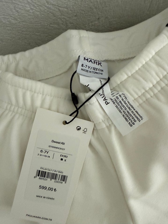 Beyaz çocuk Eşofman Altı - Görsel 4