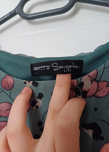 l Beden yeşil Renk Elbise