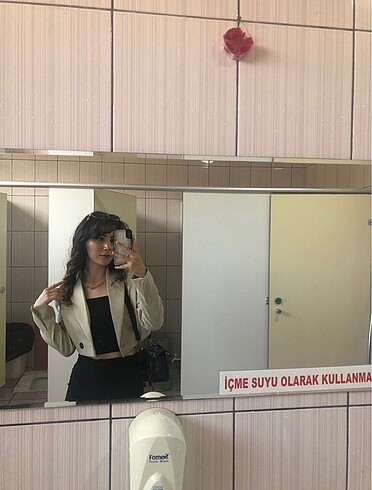 Bershka crop blazer
