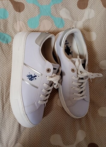 39 Beden US POLO ASSN KADIN BEYAZ SNEAKER AYAKKABI 