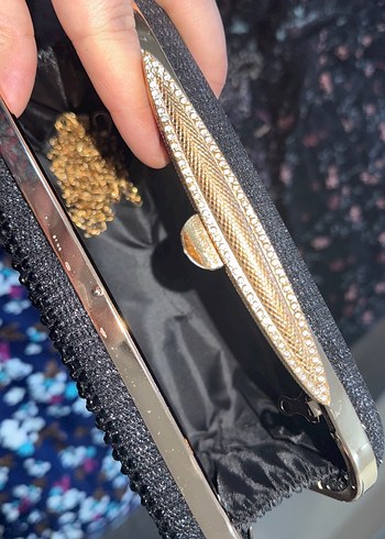 Siyah abiye çantası - Görsel 6