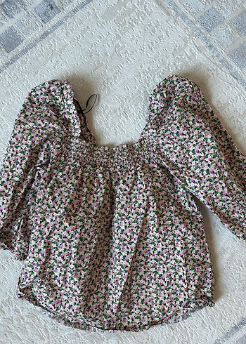 H&M marka bluz çiçekli