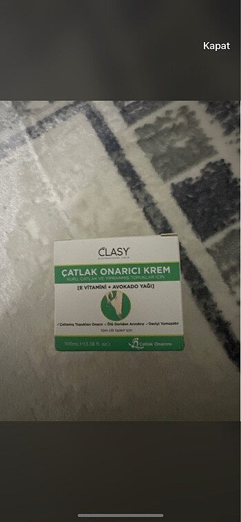 Clasy çatlak onarıcı krem