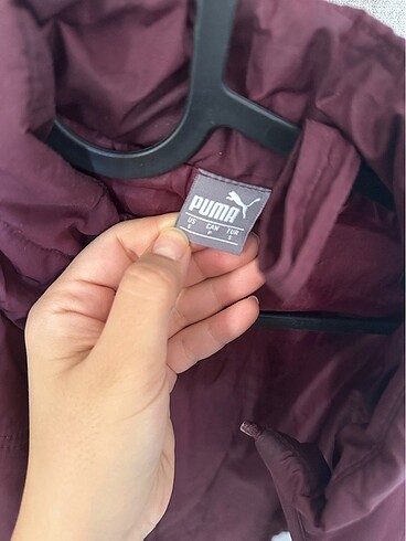 s Beden bordo Renk Puma kaz tüyü mont kadın