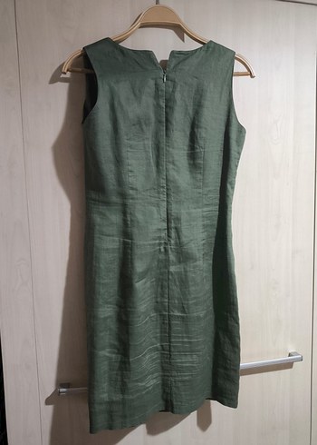Diğer Yesil Keten Elbise Rahat Ve Sik