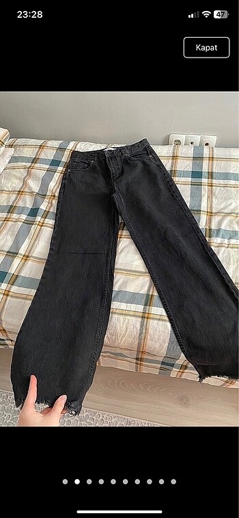 38 Beden siyah Renk Mango jean