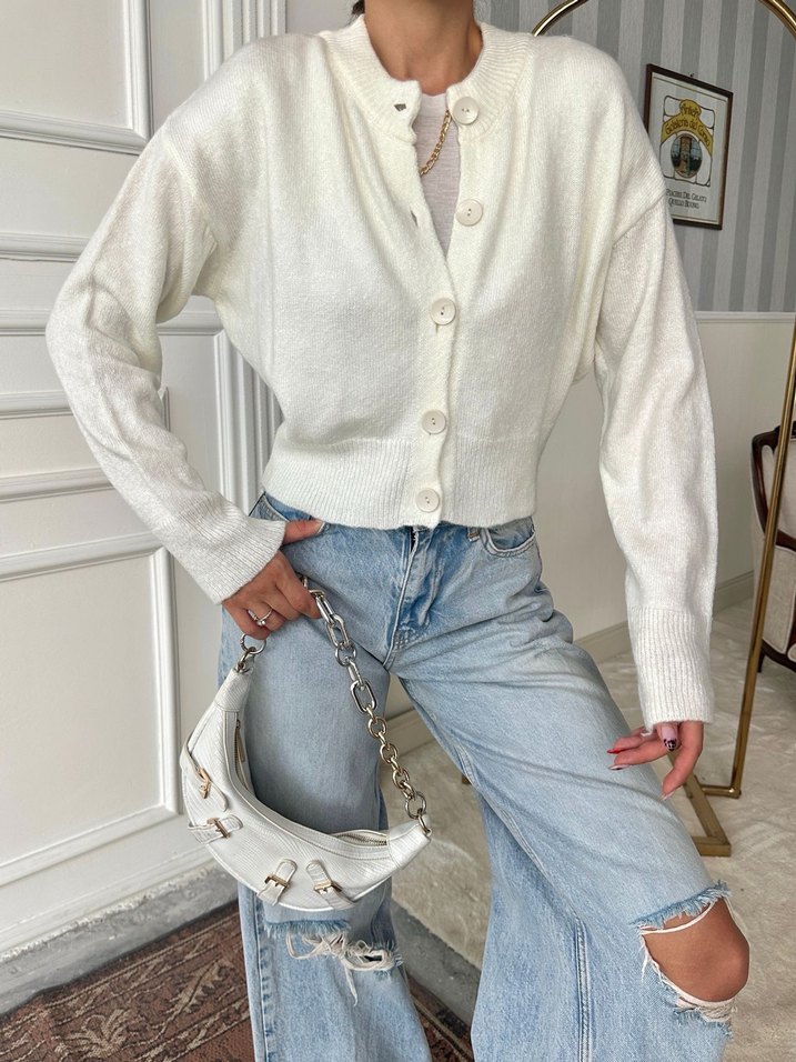 Düğmeli hırka - Görsel 3