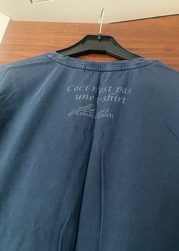 Erkek Baskılı Lacivert pamuk Tişört - Görsel 4