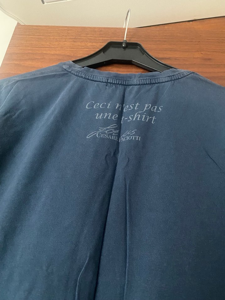 Erkek Baskılı Lacivert pamuk Tişört - Görsel 4