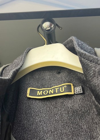 Gri Kadın Uzun Denim Kemerli Ceket - Görsel 3