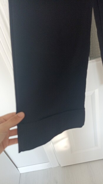 Bol kumaş pantolon beli lastikli kadın - Görsel 4