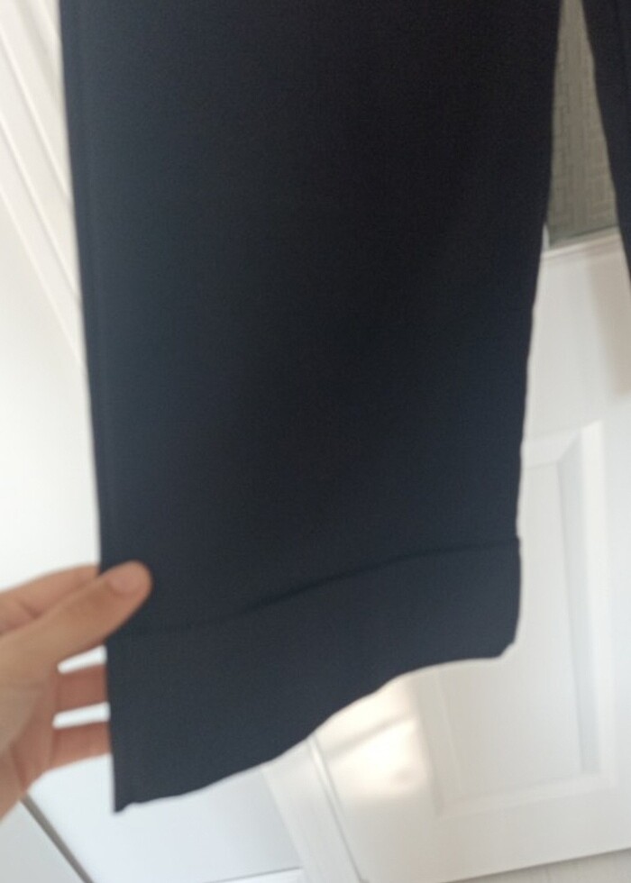 Bol kumaş pantolon beli lastikli kadın  - Görsel 4